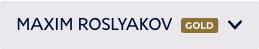 Flying Blue account header showing Gold status